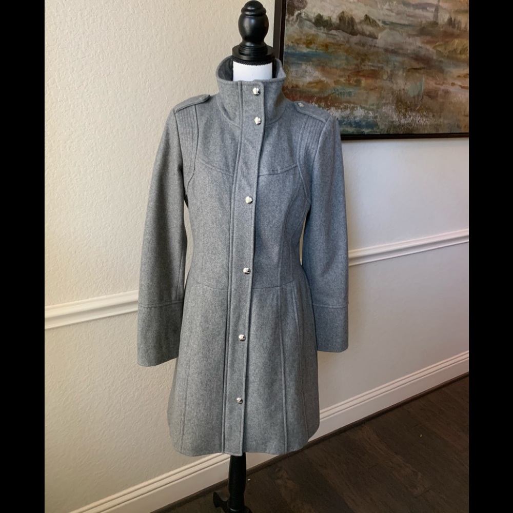 EUC Guess Gray wool coat